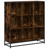 Cumpara ieftin Biblioteca stejar fumuriu 97,5x33x107,5 cm lemn prelucrat/metal