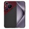 Husa pentru Huawei Pura 70 Pro, Techsuit, Carbonite FiberShell, Neagra Rosie