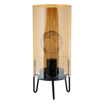 Lampa de Masă LED cu 10 Becuri, Bază Metalică, &amp;Icirc;nălțime 23cm, Culoare Galben &amp;Icirc;nchis și Negru foto