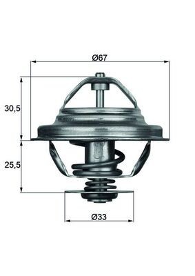 MAHLE TX 27 80D termostat,lichid racire foto