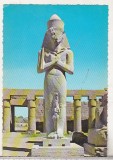 Bnk cp Egipt - Luxor-Karnak - Statuia faraonului Pinutem - Kruger 747/55 - necirculata, Printata