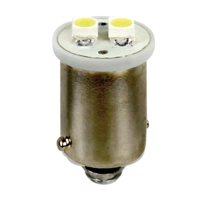 Bec Hyper-Led4 - 2SMD 12V pozitie soclu metal BA9s 2buc - Alb Garage AutoRide