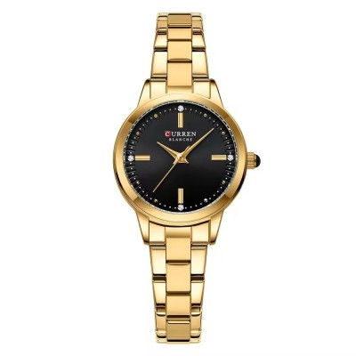 Ceas dama de mana Curren Elegant Quartz Casual Luxury Fashion Auriu Negru foto
