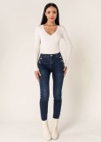 Blugi dama albastri inchis slim Nina Carter P217-2A M9