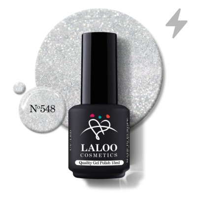 548 Charming Flash Silver | Laloo gel polish 15ml foto