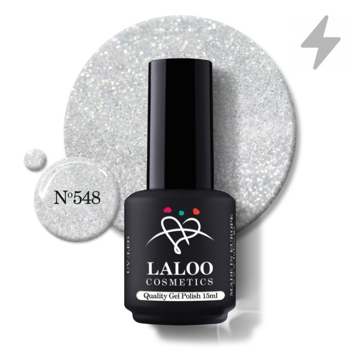 548 Charming Flash Silver | Laloo gel polish 15ml