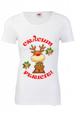 TRICOU CRACIUN DAMA PERSONALIZAT REN foto