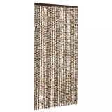 Cumpara ieftin Perdea pentru insecte, bej si maro, 100 x 220 cm, chenille