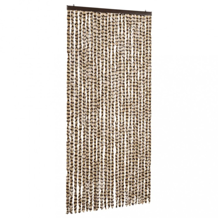 Perdea pentru insecte, bej si maro, 100 x 220 cm, chenille