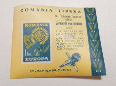 ROMANIA EXIL 1964 - COLITA - EUROPA - NEDANTELATA foto