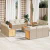 Gossi set canapele de gradina, 13 piese, cu perne, bej, poliratan
