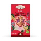 Ceai cu salvie, ghimbir si soc Chakras I Am Bio, 16 plicuri, Shoti Maa