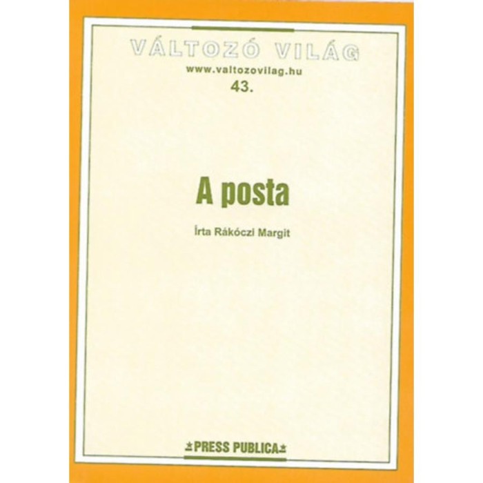 A posta - R&aacute;k&oacute;czi Margit