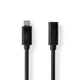 Cablu prelungitor USB-C tata v3.2 - USB-C mama v3.2 2m 4K /60Hz 60W negru Nedis CCGL64010BK20