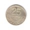 Moneda Costa Rica 25 colones 2007, stare buna, cu pata de culoare, curata