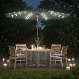 Cumpara ieftin Umbrela cu LED, Songmics, Gri, 300x240 cm