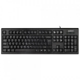 Cumpara ieftin Tastatura A4Tech KR85, Wired, USB, Comfort Round, 104 Taste Inscriptionate Laser, Black