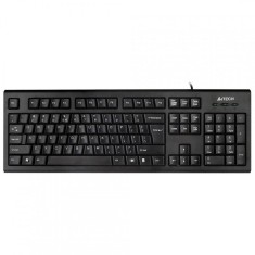 Tastatura A4Tech KR85, Wired, USB, Comfort Round, 104 Taste Inscriptionate Laser, Black foto