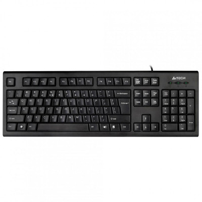 Tastatura A4Tech KR85, Wired, USB, Comfort Round, 104 Taste Inscriptionate Laser, Black foto