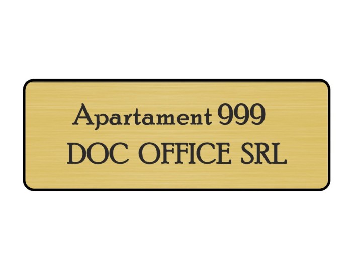 Numar apartament