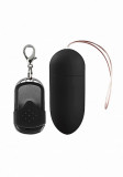 Oul vibrator cu telecomandă cu 10 viteze - mare - negru