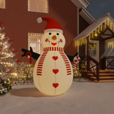 vidaXL Om de zăpadă gonflabil cu LED-uri, 300 cm foto