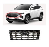 Grila masca fata HYUNDAI TUCSON, 10.2020-, model : BLUE, SE, SEL, fara gaura camera, vopsit; fumuriu negru, crom,
