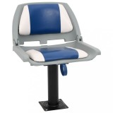 Cumpara ieftin Set scaun pliabil pentru barca, albastru si alb, 48x51x41 cm