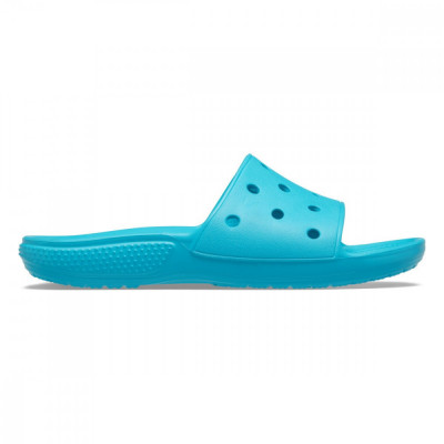 Papuci Classic Crocs Slide Iconic Crocs Comfort Albastru deschis - Digital Aqua foto