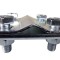 Piesa de legatura 58x58mm in cruce, platbanda (30mm) si conductor O 8-12mm, clema galvanizata (FeZn) cu 4 suruburi M8x25