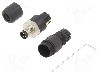 Conector M8, 3 pini, clasa etanseitate IP65, DEGSON ELECTRONICS - PB-M8A-03P-MM-SL7001-00A(H)