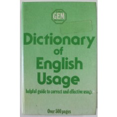 DICTIONARY OF ENGLISH USAGE , HELPFUL GUIDE TO CORRECT AND EFFECTIVE USAGE , OVER 500 PAGES , by MARGOT BUTT , 1976