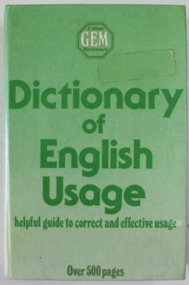 DICTIONARY OF ENGLISH USAGE , HELPFUL GUIDE TO CORRECT AND EFFECTIVE USAGE , OVER 500 PAGES , by MARGOT BUTT , 1976 foto