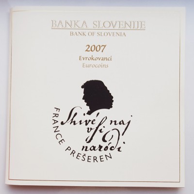 M01 Slovenia set monetarie 8 monede 2007 EURO foto