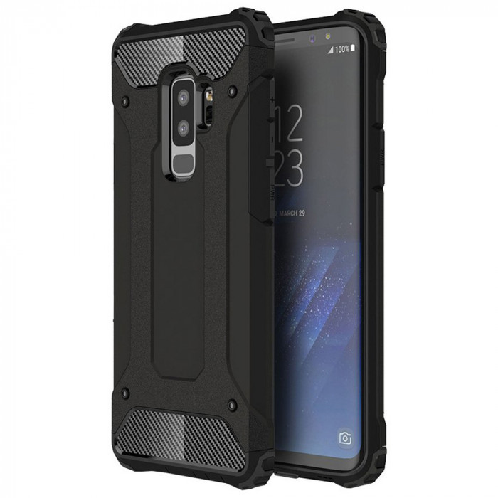 Husa pentru Samsung Galaxy S9 Plus - Techsuit Hybrid Armor - Black