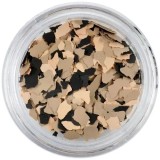 Fulgi de confetti cu o formă nedefinită - bej, maro, negru, INGINAILS