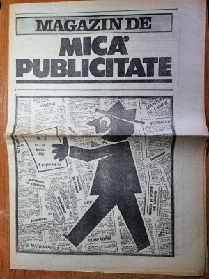 magazin de mica publicitate 10-17 aprilie 1990- anul 1,nr.2- anunturi si reclame foto