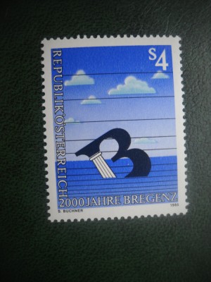 HOPCT TIMBRE MNH 724 BREGENZ 2000 ANI 1985 -1 VAL AUSTRIA foto
