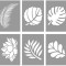 Set 6 sabloane 300x210x0.7mm, Leafs / Frunze, format A4 fiecare bucata din set, Refolosibil MX70005, 29 x 21 cm A4