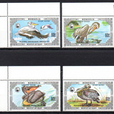 MONGOLIA 1986, Fauna - Pasari, serie neuzata, MNH