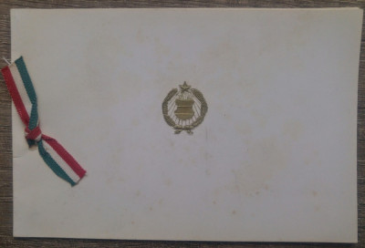 Felicitare Ambasada Republicii Populare Ungare foto