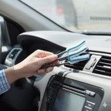 Instrument de curățare pentru gurile de aerisire auto, cu lavetă din microfibră și perie, 24 cm, set 2 buc, CMCLASS
