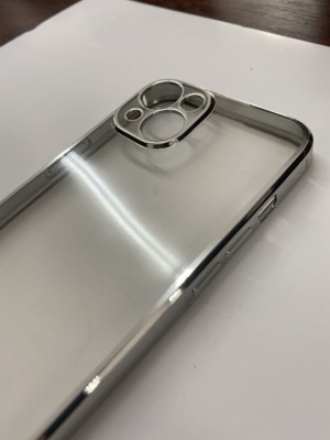 Husa iPhone 13 6.1 Silicon Clear Metalic foto