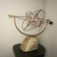 Astrolab(sculptura din cupru),handmade,unicat. foto