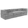 VidaXL Canapea Modulară cu 3 Locuri ce devine Pat - Stofă Gri Deschis