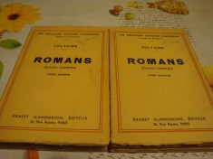 Voltaire - Romans - 2 volume - interbelica - in franceza