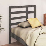 Tăblie de pat, gri, 106x4x104 cm, lemn masiv de pin, vidaXL
