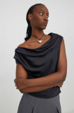 Abercrombie &amp; Fitch bluza femei, culoarea negru, neted