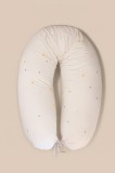 Perna pentru gravide si alaptare, husa detasabila din bumbac 100% si umplutura antialergica BabySoft , Airy Bej, Amy