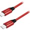 Cablu USB 2.0 USB-C 0.3m Roșu PVC